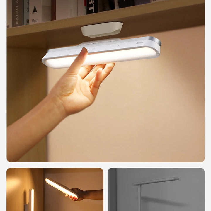 Baseus Magnetic Desk Lamp Hanging LED Table Lamp Chargeable Stepless Dimming Cabinet Night Light Closet Wardrobe Study Read Lamp