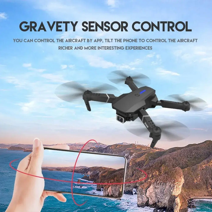 2024 E88Pro RC Drone 4K 1080P Wide Angle HD Camera Foldable Helicopter WIFI FPV Height Hold Gift Toy